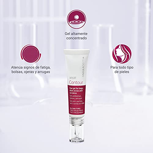 Singuladerm - XPERT Contour - Contorno de ojos antiarrugas - Gel contorno de ojos - Atenúa ojeras y bolsas - Ojos cansados - Efecto lifting - 30ml