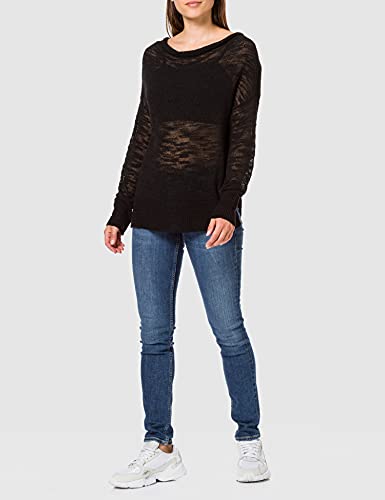 Sisley Sudadera L/S 106cm1c49, Negro 700, Medium para Mujer