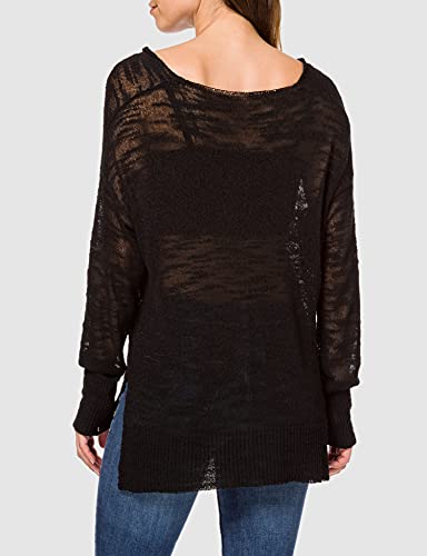 Sisley Sudadera L/S 106cm1c49, Negro 700, Medium para Mujer