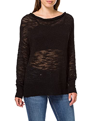 Sisley Sudadera L/S 106cm1c49, Negro 700, Medium para Mujer