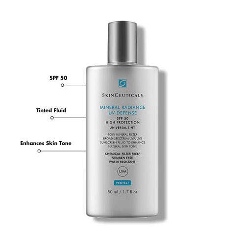 SkinCeuticals Protect Mineral Radiance - Protector contra los rayos UV, FPS 50, 50 ml