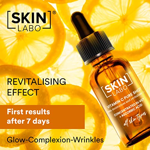 SkinLabo - Shot De Vitamina C Concentrada. Sérum facial a base de vitamina C con acción antioxidante e hidratante. Para todos los tipos de piel. 15 ml.