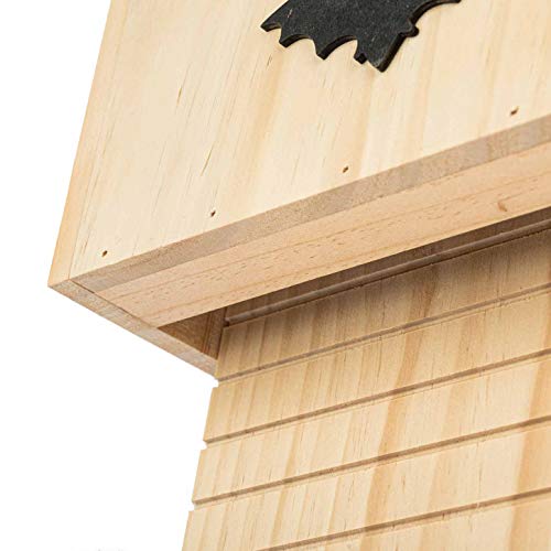 Skojig Hotel para murciélagos Hecho de Madera | Albergue Refugio Caja Nido Cueva 42 x 29 x 10 cm | Casa para murciélagos - Protección de Especies en tu jardín