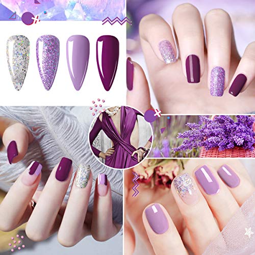 Skymore Esmalte Semipermanente 23 pcs, Uñas de Gel UV/LED 20 Colores, Pintauñas Semipermanentes de UV con Base Coat y Top Coat Brillante y Mate para Salón de Uñas en Casa