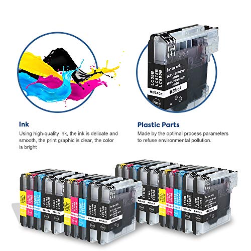 SMARTOMI LC985 LC985 compatibles con Brother LC-985 Cartucho de Tinta, para Brother Printer DCP-J125 J315W J515W MFC-J220 J265W J415 J410 Series(20 Cartuchos: 8 Negro, 4 Cian, 4 Magenta, 4 Amarillo)