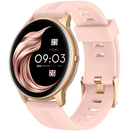 Smartwatch Mujer, AGPTEK LW11 Reloj Inteligente Deportivo 1.3 Pulgadas Táctil Completa IP68, Monitor de Sueño, Seguimiento del Menstrual, Control de Musica, Regalo Navidad