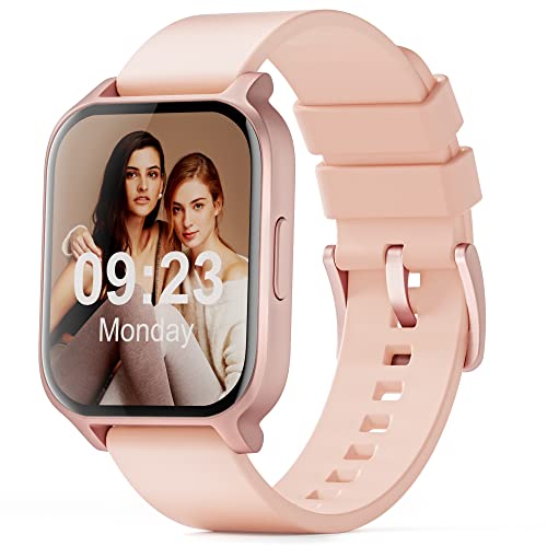 Smartwatch Mujer,1.69 "Totalmente Táctil Pulsera Actividad Inteligentes con Esfera de Reloj DIY，Monitor de Sueño，Calorías,Cronómetros，GPS Reloj Inteligente Mujer Hombre para Android iOS