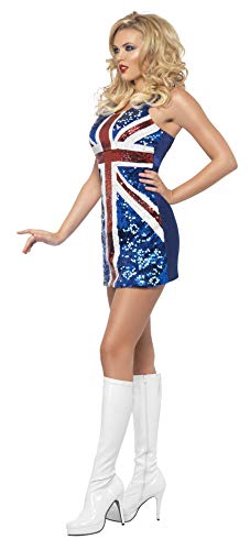 Smiffy's - Disfraz de bandera inglesa para mujer, talla L (UK 16 - 18) (25001L)