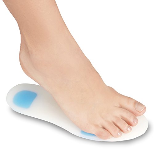 Soles Insertos de Silicona para Zapatos – Plantillas (par) Soporte Ortopédico para Caminar, Correr y Fitness, Diseño Suave, Cómodo, Hipoalergénico, Transparente, S/35-36-37, 2 Unidad