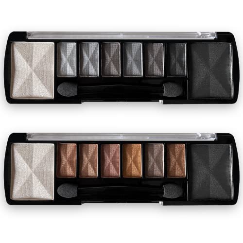 SOMBRA DE OJOS Profesionales | Paleta Maquillaje Mujer PACK 2 | Set Completo con Variedad de Colores Fríos y Cálidos | Paleta Profesional para Sombra de Ojos | Maquillaje para Mujeres y Niñas