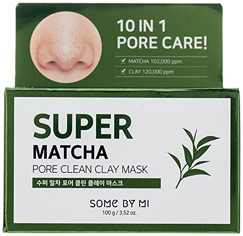 SOME BY MI Super Matcha Pore Clean Clay Mask, Mascarilla De Arcilla Purificante Con Té Matcha, 100 g, Verde, 300 Gramo