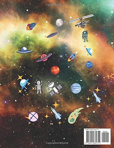 SPACE: Drawing and writing notebook, for kids, space, size 8.5"x11", 100 pages.