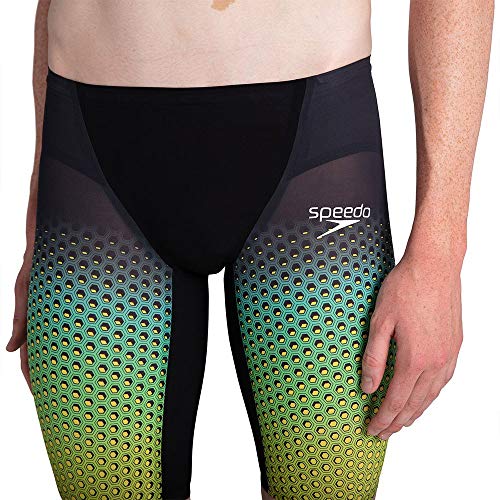 Speedo Fastskin LZR Pure Valor Jammer Am Bañador, Hombre, Black/Fluo Yellow/Jade, 23