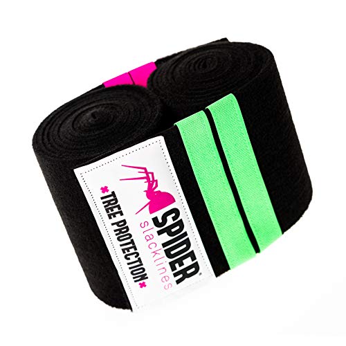 SPIDER SLACKLINE LTSAX - Slackline Protección para de árboles - Protector de árboles para Aflojar con Cierre de Velcro - Longitud 200 cm