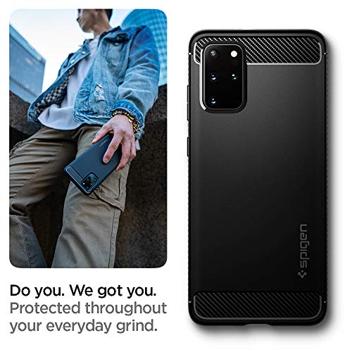 Spigen Funda Rugged Armor Compatible con Samsung Galaxy S20 Plus - Negro Mate