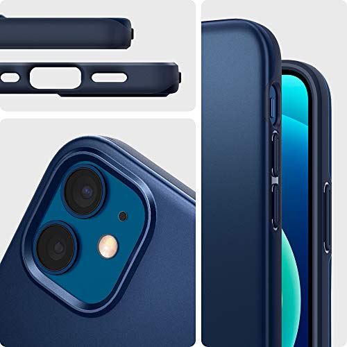 Spigen Funda Thin Fit Compatible con iPhone 12 Mini - Azul Marino