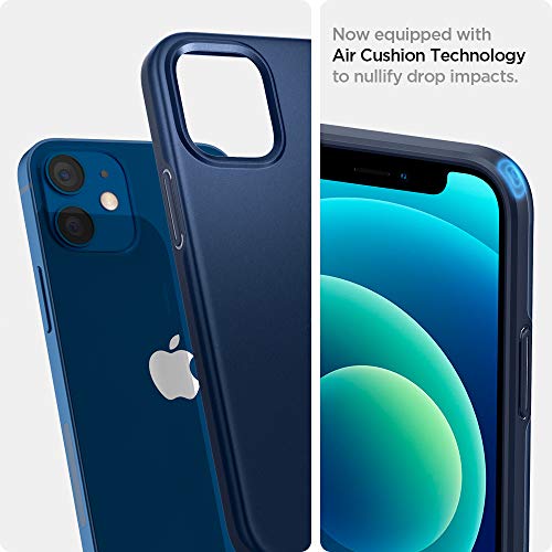 Spigen Funda Thin Fit Compatible con iPhone 12 Mini - Azul Marino