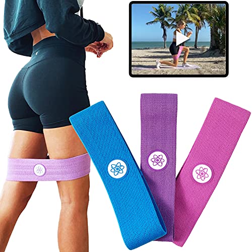 Sports Laboratory Cintas Elásticas Musculación Hombre/Mujer- Pack x3 Bandas Elásticas - 3 Niveles de Resistencia - Ideal para Ejercitar Glúteos - Incluye Bolso y Guía de Ejercicios