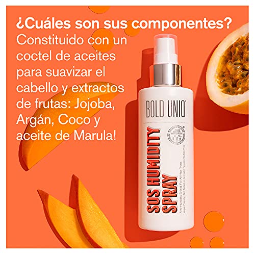 Spray Bloqueador de Humedad - Producto Sin Enjuague - Activado por Calor para Control de Estática - Cabello Liso, Rizado, Encrespado, Seco y Dañado - Aprobado por PETA, Vegano - 175 ml