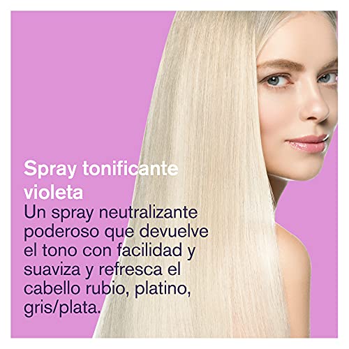 Spray Púrpura para Cabello Rubio - Tratamiento Tonificante Violeta Sin Aclarado para Eliminar Tonos Amarillos del Cabello Rubio, Platino, Gris/Plateado - Sin Parabenos ni Sulfatos - Aprobado por PETA