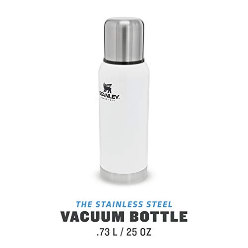 Stanley Adventure Series Stainless Steel Vacuum Bottle, Unisex-Adult, Blanco Polar, 25oz / .73L