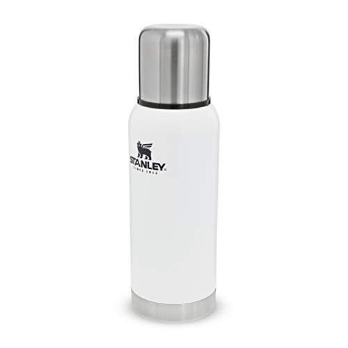 Stanley Adventure Series Stainless Steel Vacuum Bottle, Unisex-Adult, Blanco Polar, 25oz / .73L