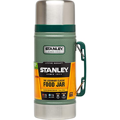 Stanley Classic Legendary Fiambrera Termica, Acero Inoxidable, Green Old Logo, 0.7L