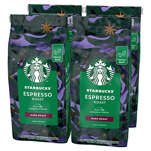 STARBUCKS Espresso Roast Café De Grano Entero De Tostado Intenso (4 Bolsa de 450g)