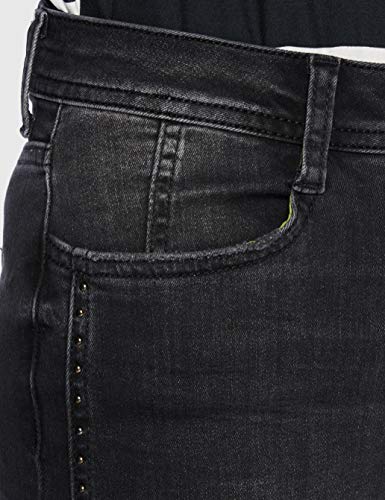 Street One 373361 Denim Style York Slim Fit High Waist Jeans, Authentic Black Wash (Negro), 34W x 28L para Mujer