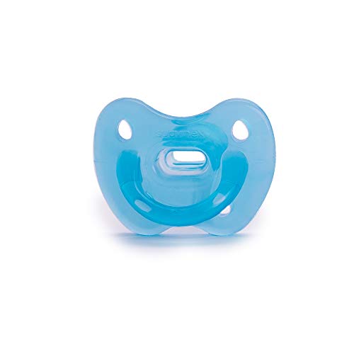 Suavinex - Chupete para dormir todo silicona con tetina anatómica para bebés 6-18 meses, Azul