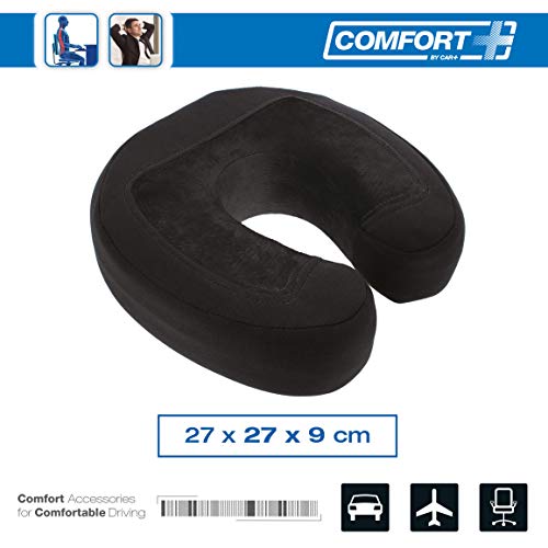 Sumex Almohada Ergonómica Cervical para el Cuello Hecha de Espuma de Memoria en Funda de Microfibra y Terciopelo, Almohada de Cuello para Coche, Oficina y Viaje, RK19026