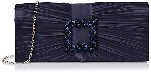 SwankySwans Chloe, Bolsa de Embrague para Mujer, Azul Marino, Medium