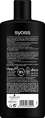 Syoss - Champú para pelo teñido o con mechas - Color - 6uds de 440Ml (2.640ml) – Protege la intensidad del color hasta 12 semanas - Cabello como recién salido de la peluquería