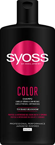 Syoss - Champú para pelo teñido o con mechas - Color - 6uds de 440Ml (2.640ml) – Protege la intensidad del color hasta 12 semanas - Cabello como recién salido de la peluquería