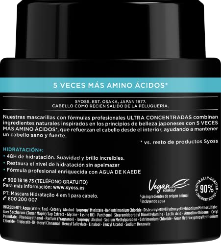 Syoss Mascarilla Intensiva 4 en 1 Hidratacion para cabello normal o seco 500ml