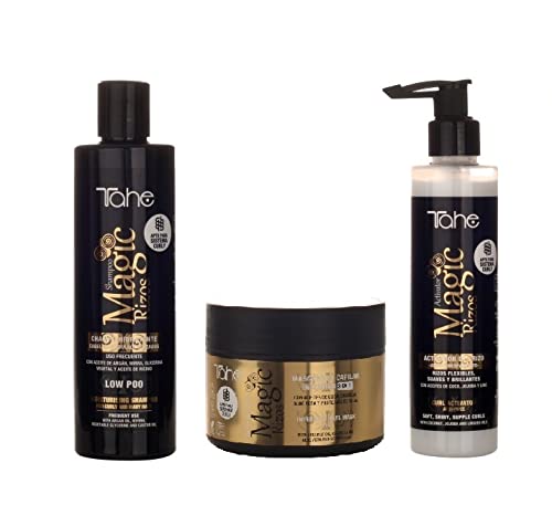 Tahe Pack Curly Champu Low Pow + mascarilla 3 en 1 + Activador de rizos 200ml