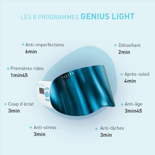 TALIKA - Genius Light - Lámpara de luminoterapia - Cuidado facial - 8 programas - Luz y electroestimulación