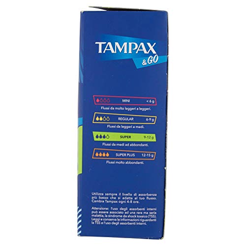 Tampax &Go Super Tampones, 18 unidades