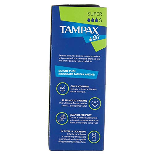 Tampax &Go Super Tampones, 18 unidades