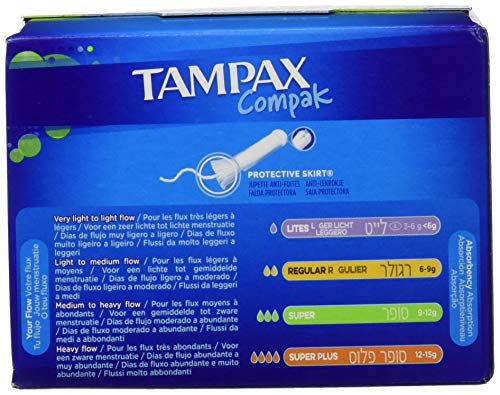 Tampax Tampon Compak Super 22 unidades Paquete de 3