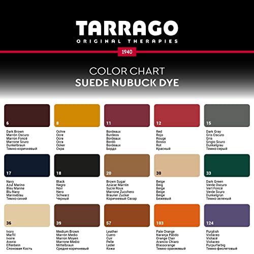 Tarrago | Tinte para Ante | Color Verde Oscuro | Suede Nubuck Dye 50 ml | Tinte Para Zapatos, Calzado, Bolsos y Accesorios | Apto Para Ante Natural y Sintético, Nobuck y Similares