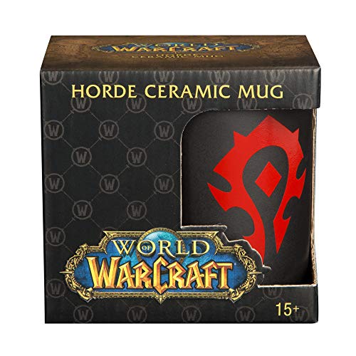 Taza de desayuno World Of Warcraft Horde (negro y rojo)