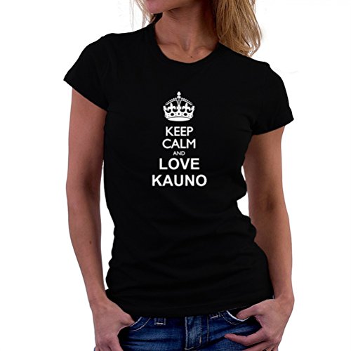 Teeburon Keep Calm and Love Kauno Camiseta Mujer