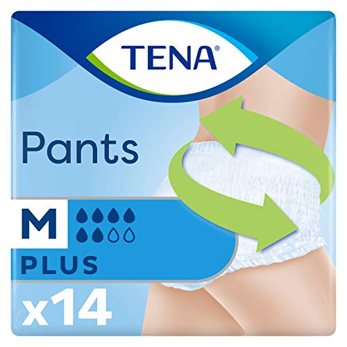 TENA Pants Plus Talla M, Ropa Interior Incontinencia Desechable - 14 Unidades