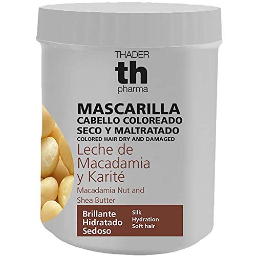 Thader Th Pharma - Mascarilla de Macadamia y Karité para Cabello Teñido, Seco o Maltratado, 700 ml