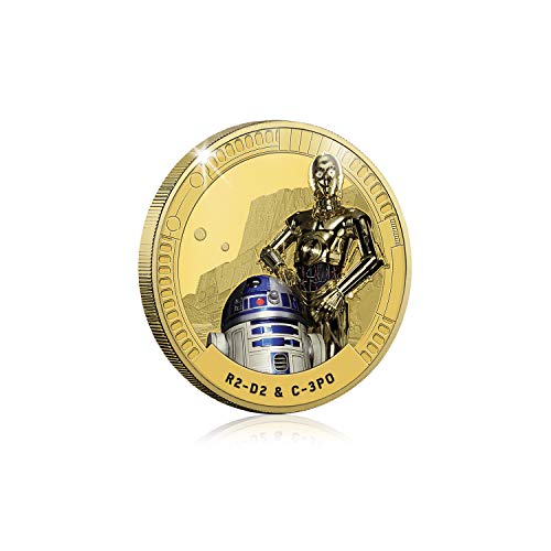 The Koin Club Regalos de Star Wars Episodio IV - VI Moneda de Oro Coleccionable - R2-D2 y C-3PO