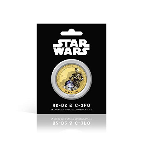 The Koin Club Regalos de Star Wars Episodio IV - VI Moneda de Oro Coleccionable - R2-D2 y C-3PO