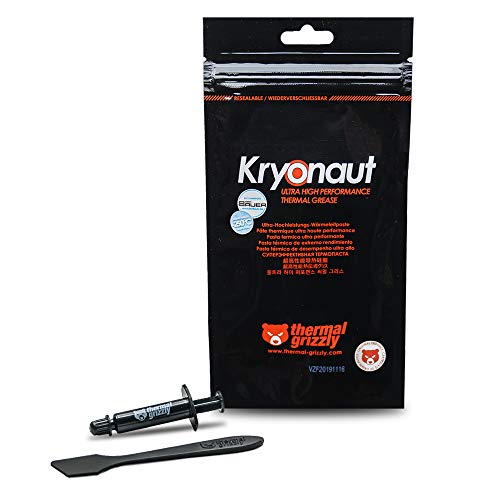 Thermal Grizzly - Kryonaut la pasta térmica de mayor calidad - Para enfriar todos los procesadores, tarjetas gráficas y disipadores de calor en ordenadores y consolas (11,1 Gramm / 3 ml)