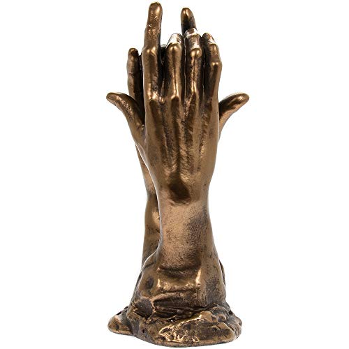 Thorne Antiques & Collectables Le Secret - Escultura de manos de bronce inspirada por Rodin