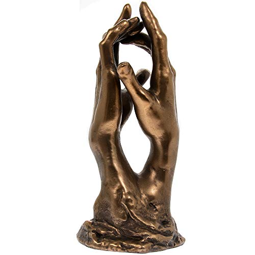 Thorne Antiques & Collectables Le Secret - Escultura de manos de bronce inspirada por Rodin